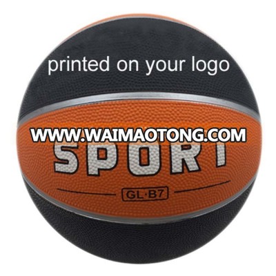 wholesale price office size 7 custom logo cheap rubber basketballs