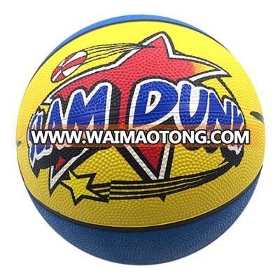 promotion price cheap ball colorful printing rubber basketball